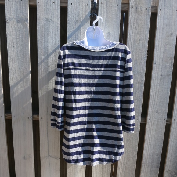 Anthropologie Little Yellow Button striped top XL - Picture 2 of 2